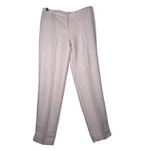 United Colors of Benetton Pink White Diamond Textured Trousers US 4 NEW